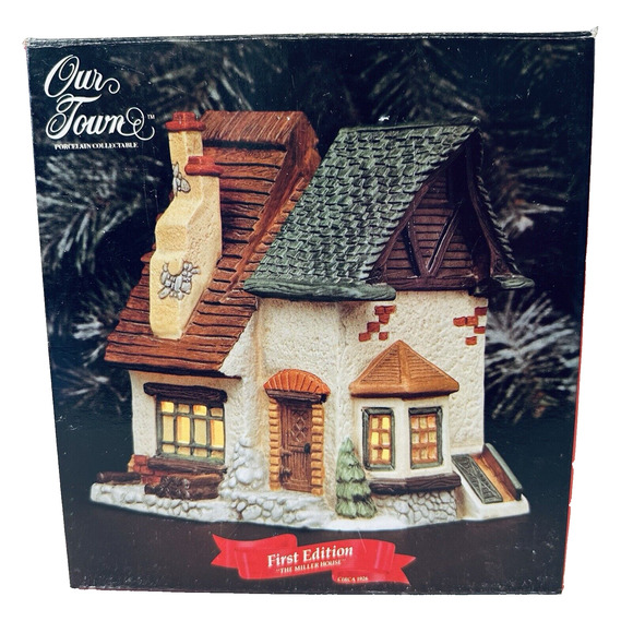 Our Town Porcelain Collectable 1st Edition The Miller House 1993 In Box VTG - Picture 1 of 15